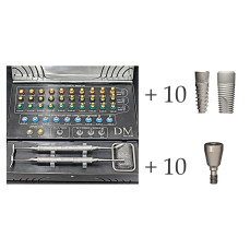 Sinus Lifting Set: New Sinus Lifting Kit + 10 Implants + 10 Healing Abutments