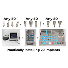 Dental Implant Machine + 50 implants + 50 Titanium Abutments + 50 Healing Abutments + 2 Surgical kits + Practically installing 20 implants