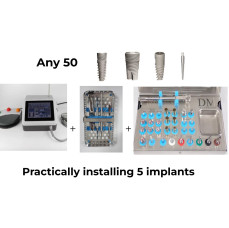 Dental Implant Machine + Any 50 implants + 2 Surgical sets + practically installing 5 implants