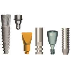 Implant + Titanium Base + Scan body + Digital Analog + Healing Abutment 