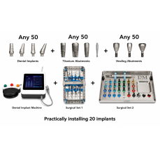 Dental Implant Machine + 50 Implants + 50 Titanium Abutments + 50 Healing Abutments + 2 Surgical Kits + Practically Installing 20 Implants