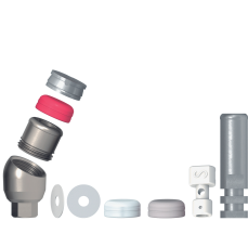 Angular locator abutment set
